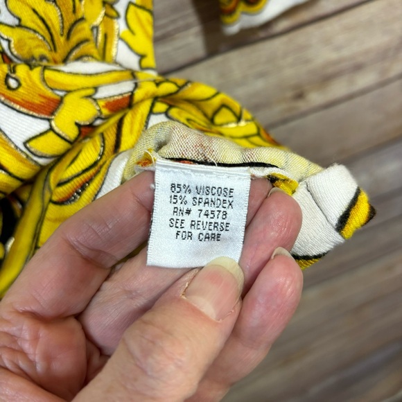 Cache Vintage Black White Gold Print Pullover Sweater Small - Picture 4 of 6